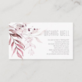 Dreamy Foliage Wishing Well V1 Burgundy ID817 Begleitkarte