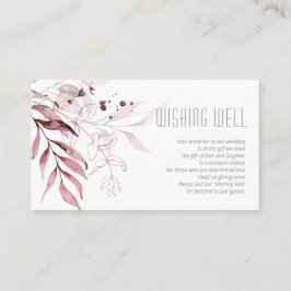 Dreamy Foliage Wishing Well V2 Burgundy ID817 Begleitkarte
