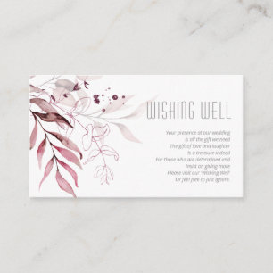 Dreamy Foliage Wishing Well V2 Burgundy ID817 Begleitkarte