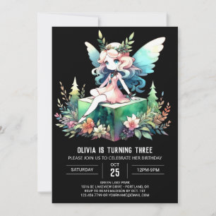 Dreamy Forest Fairy Birthday Einladung