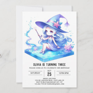Dreamy Fun Wizard Geburtstag Einladung