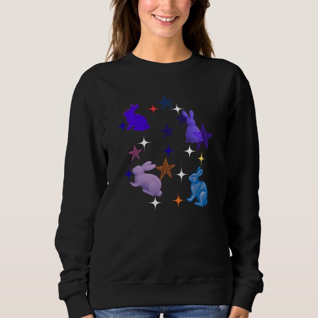 Dreamy Galaxy Bunnies Sweatshirt (Vorderseite)