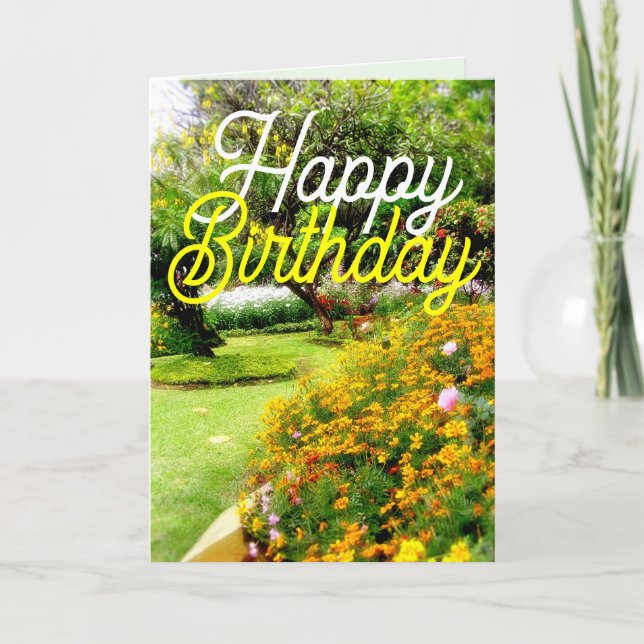 Dreamy Garden of Flowers Carte d'anniversaire (Devant)