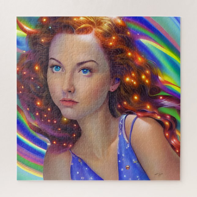 Dreamy Girl mit Rainbow Lights (Vertikal)