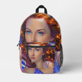 Dreamy Girl mit Rainbow Lights Bedruckter Rucksack