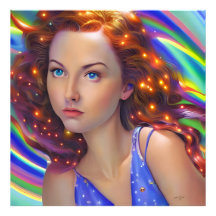 Dreamy Girl mit Rainbow Lights