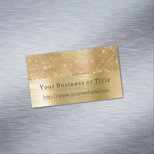 Dreamy Glitzy Gold Sparkle Magnetische Visitenkarte