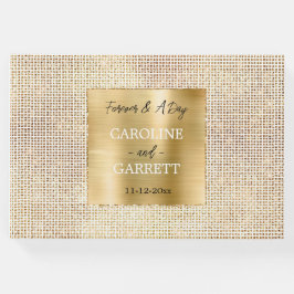 Dreamy Glitzy White Glam Sparkle Wedding Gästebuch