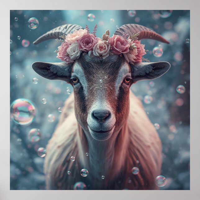 Dreamy Goat Art Poster (Vorne)