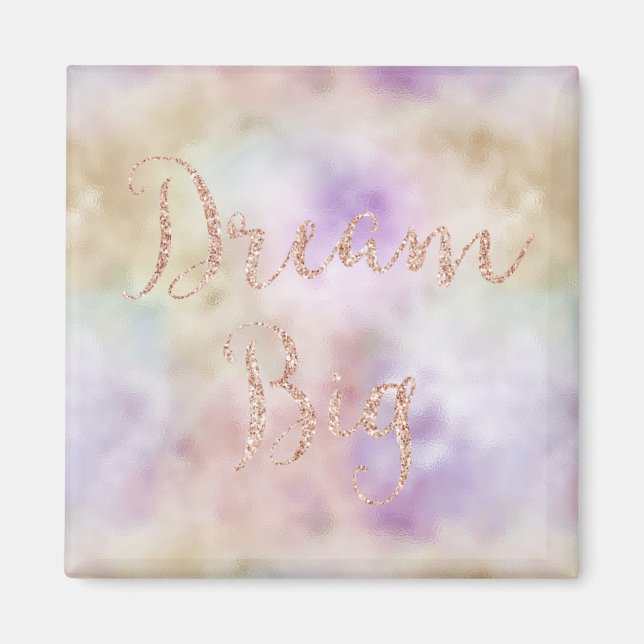 Dreamy Gold Lila Ombre Pink Glitzer Dream Magnet (Vorne)