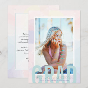 Dreamy Gradient Blur Foto Abschluss Ankündigung