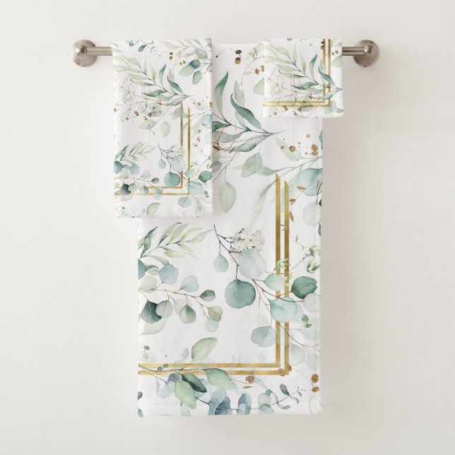 Dreamy Greenery Motif Green/Gold ID817 (En situation)