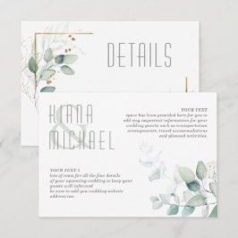 Dreamy Greenery Wedding Details Grün/Blau ID817 Begleitkarte