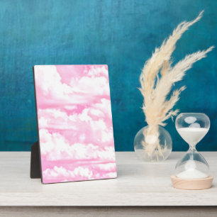 Dreamy Happy Pink Clouds Fotoplatte
