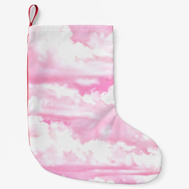 Dreamy Happy Pink Clouds Kleiner Weihnachtsstrumpf (Vorderseite)