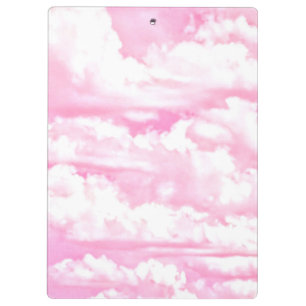Dreamy Happy Pink Clouds Klemmbrett