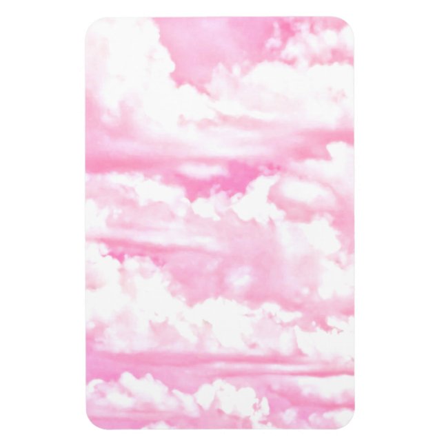 Dreamy Happy Pink Clouds Magnet (Vertikal)