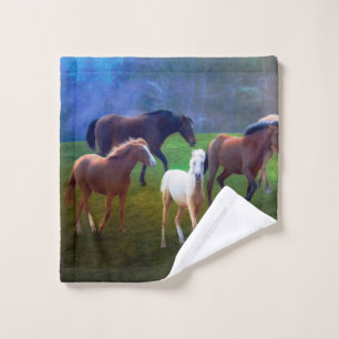 Dreamy Horse Scene Waschlappen