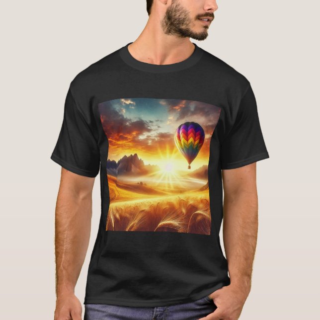 Dreamy Hot Air Ballon Reise T-Shirt (Vorderseite)