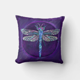 Dreamy Jewel Töne Dragonfly Square Kissen