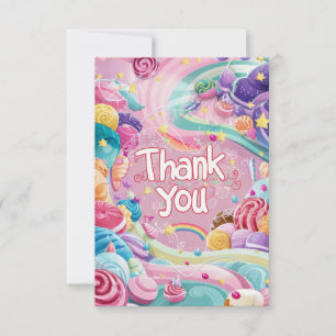 Dreamy Joli carte de remerciements Candyland