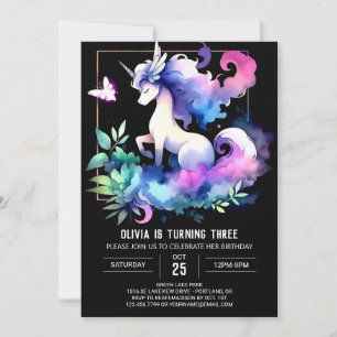 Dreamy Jungle Horse Birthday Einladung