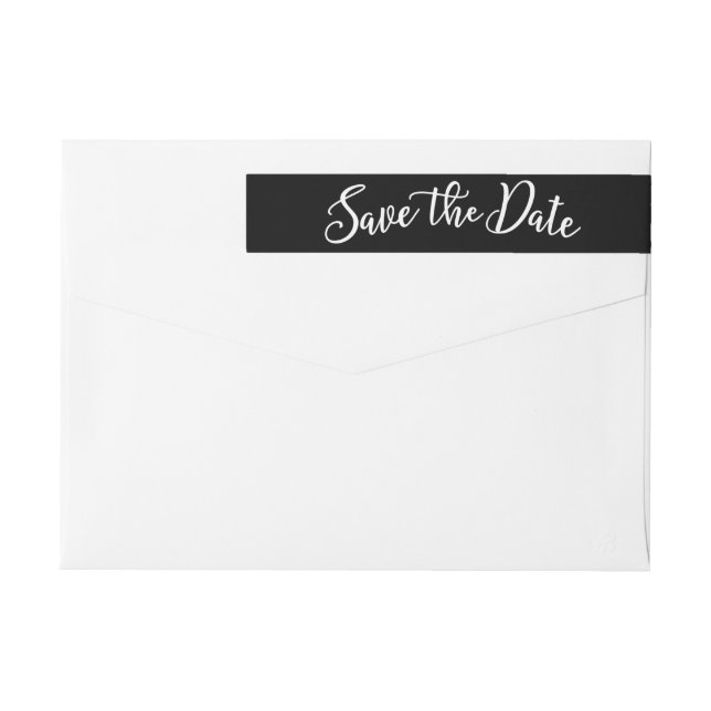 Dreamy Liebe EDITABLE FARBE Save the Date Label (Rückseite)