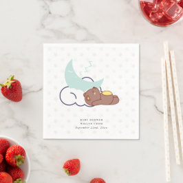 Dreamy Little Bear Cloud and Star Baby Dusche Serviette