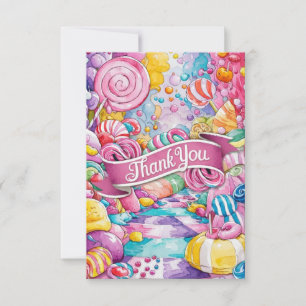 Dreamy Little Candyland carte de remerciements