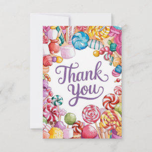 Dreamy Little Candyland carte de remerciements