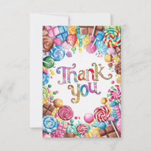 Dreamy Little Candyland carte de remerciements