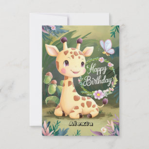 Dreamy Little Giraffe Birthday Karte