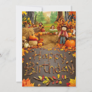 Dreamy Maple Leaf Herbst glücklich Geburtstag Karte