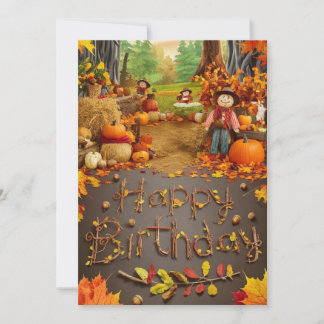 Dreamy Maple Leaf Herbst glücklich Geburtstag Karte