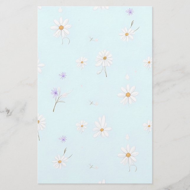 Dreamy Mint Meadow Briefpapier (Vorderseite)