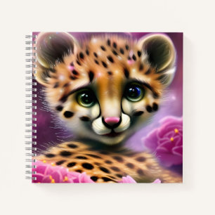 Dreamy Mit Augen Baby Cheetah Notizbuch