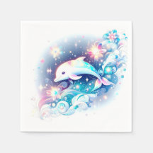 Dreamy Modern Dolphin Baby Dusche