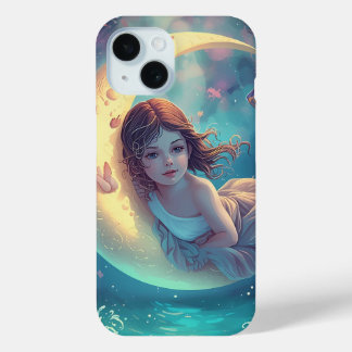 Dreamy Moon Girl iPhone Case Design | Cute Baby Mo