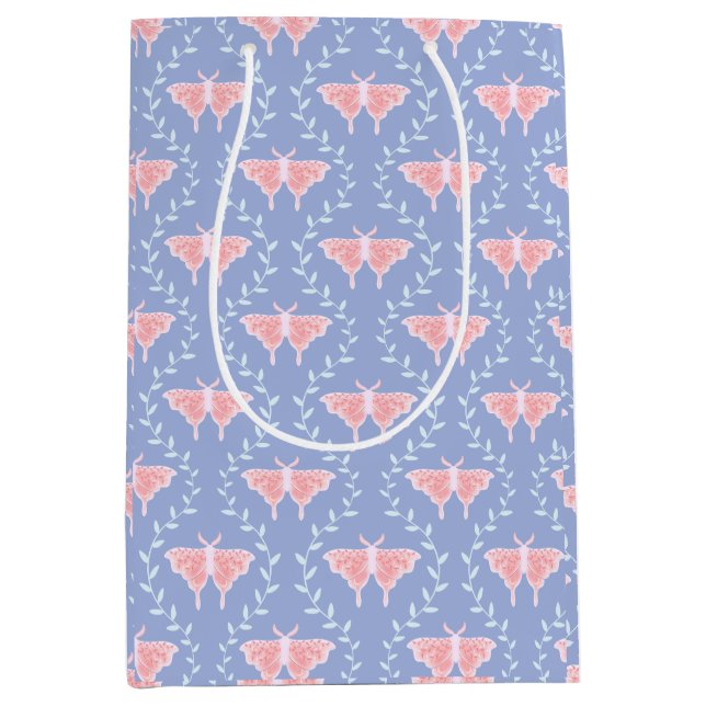 Dreamy Moth & Vine - Whimsikäre Natur Mittlere Geschenktüte (Vorderseite)