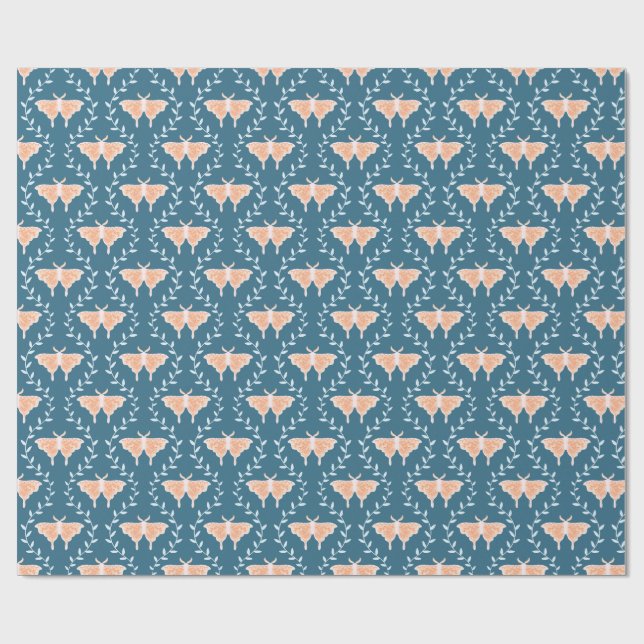 Dreamy Moths & Vines - Whimsical Geschenkpapier (Flach)