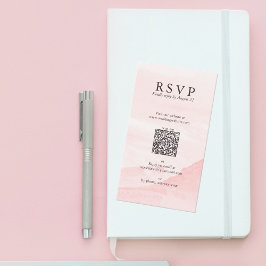 Dreamy Mountain Watercolor Wedding QR UAWG Begleitkarte