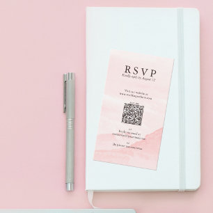 Dreamy Mountain Watercolor Wedding QR UAWG Begleitkarte