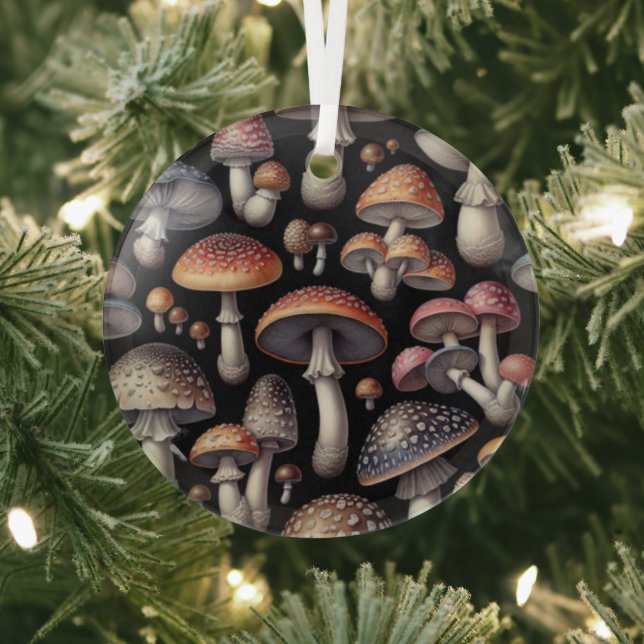 Dreamy Mushrooms Ornament Aus Glas (InSitu)