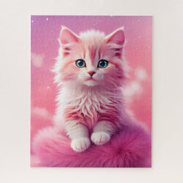 Dreamy Niedlich Fluffy Pink Kitty Cat