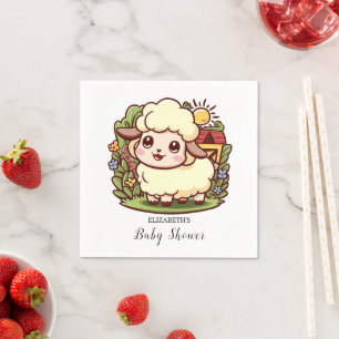 Dreamy Niedlich Sheep Baby Dusche Serviette