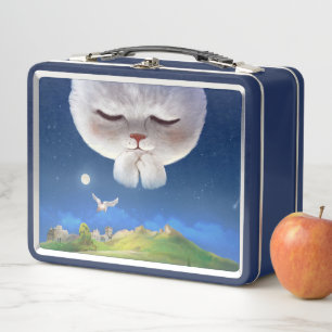 Dreamy Night Sky mit Cat Metall Brotdose