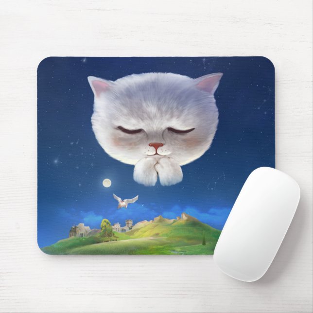 Dreamy Night Sky mit Cat Mousepad (Mit Mouse)
