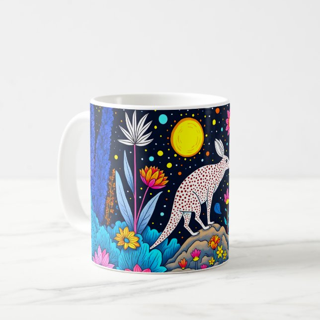 Dreamy Nighttime Forest Kaffeetasse (Vorderseite Links)