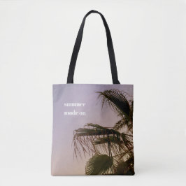Dreamy Palm Tree Pastel Sunset Aesthetic Tasche