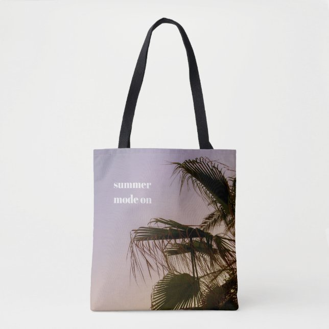 Dreamy Palm Tree Pastel Sunset Aesthetic Tasche (Vorderseite)